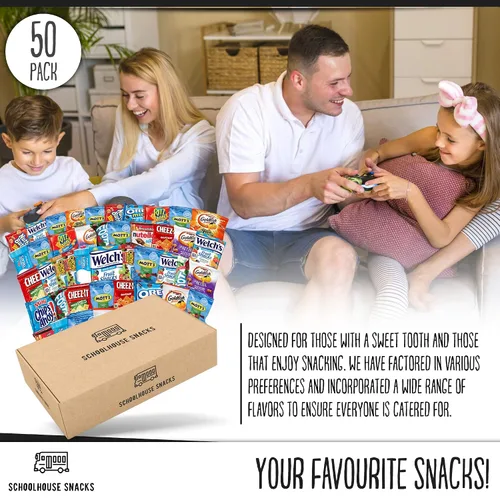 Miniatura 6 de SCHOOLHOUSE SNACKS - Bocadillos para niños (50 unidades) Caja de bocadillos para niños con surtido de galletas y crackers americanos Bocadillos