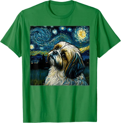 Miniatura 52 de Camiseta Surrealism Starry Night Shih Tzu Dog