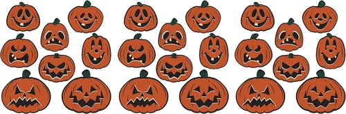 Beistle Recortes de calabaza vintage de Halloween, 24 piezas, 6.5 a 9.5 pulgadas, multicolor