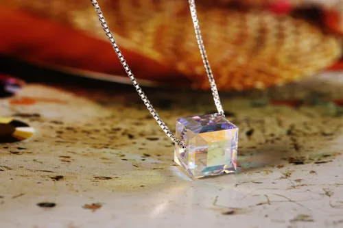 Miniatura 4 de PLATO H Collar de plata de ley S925 con colgante de cristales cúbicos para mujer, sin alergias, regalos únicos de joyería con exquisita caja