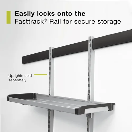 Miniatura 4 de Rubbermaid FastTrack - Sistema de organización de estante de riel grande, con capacidad de hasta 50 libras, ideal para productos
