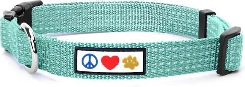 Miniatura 22 de Pawtitas - Collar reflectante para perro - Nombre y número de teléfono personalizados, ajustable para perros pequeños y cachorros - Morado Púrpura