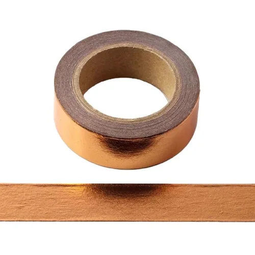 Miniatura 2 de Syntego 2 rollos de papel de aluminio Washi Tape Suministros Cinta de Scrapbooking DIY Craft Foil Decorativo Washi 5/8" x 393" - 15mm x 10m (cobre)
