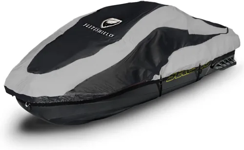 Miniatura 20 de EliteShield Funda para Jet Ski Remolcable, Cubierta PWC de Poliéster 600D Teñido en Solución de Grado Marino Resistente e Impermeable, Se Adapta