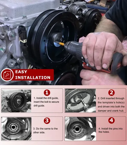 Miniatura 3 de Para LS LT Kit de pasador de cigüeñal amortiguador de cigüeñal taladro herramienta de fijación para LS1 LS2 LS3 LT1 LQ4 LQ9 LSX LSA 5.3 6.0 motor