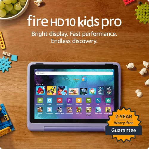 Tablet Amazon Fire HD 10 Kids Pro para niños de 6 a 12 años | Pantalla brillante de 10.1 pulgadas, controles parentales, funda delgada | Lanzamiento