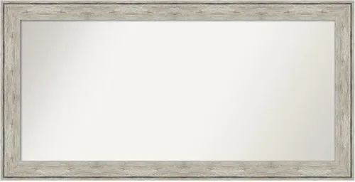 Miniatura 527 de Amanti Art Espejo de baño plateado para sobre fregadero, 28 x 47 pulgadas, espejo rectangular de plata imperial, marco de madera tradicional de gran