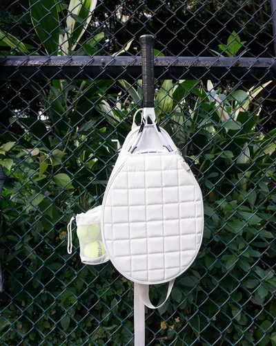 Miniatura 8 de Rejolly Bolsa Bandolera de Raqueta de Tenis para Mujeres y Hombres Acolchada Resistente al Agua Funda de Raqueta de Un Hombro Cruzada para 2 Nuevo