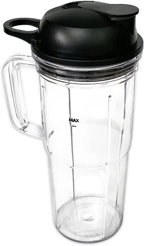 Vaso de piezas de repuesto con tapa To-Go, compatible con NutriBullet Blender Combo, NutriBullet Pro 1000 y NutriBullet Select 2.0 (24 onzas con asa)
