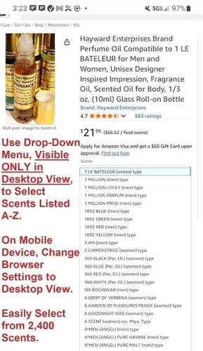 Miniatura 2 de HYWD Enterprises - Aceite de perfume compatible con OUD y BERGAMOT (J. Mal..ne) para hombres y mujeres, fragancia unisex Rendition, Eau de Parfum
