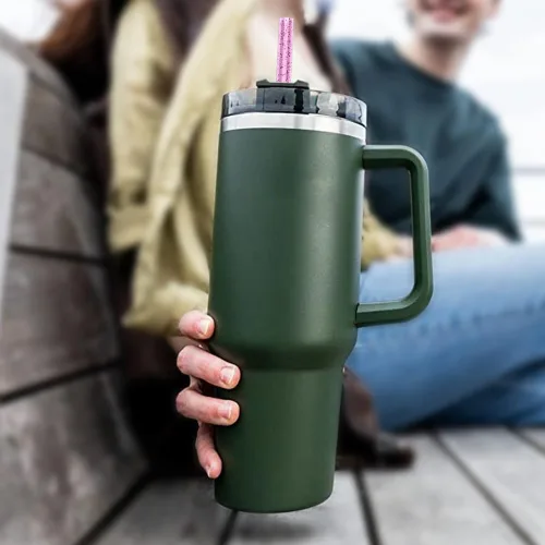 Miniatura 6 de Popote de repuesto compatible con vaso Stanley de 40 onzas y 30 onzas, paquete de 6 popotes reutilizables con cepillo de limpieza, plástico