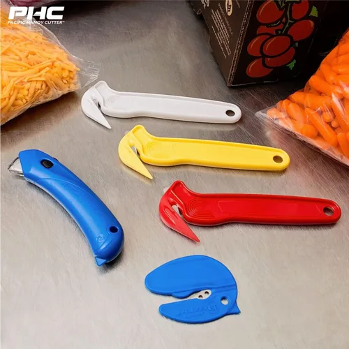 Miniatura 7 de Pacific Handy Cutter RSC-432 Cortador de seguridad para restaurante con campana de seguridad de bloqueo automático, desechable, seguro