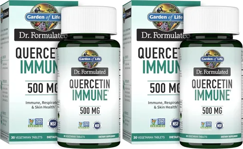 Miniatura 8 de Garden of Life Suplemento de apoyo al sistema inmunológico de quercetina una vez al día con vitamina C, D y probióticos, formulado por Dr. - Salud