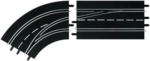 Carrera 30363 Carril de curva izquierda Cambio hacia fuera en la sección de pista Añadir en la pieza de accesorio de expansión compatible con