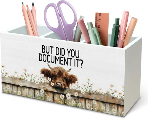 Miniatura 16 de DILSJ Organizador inspirador de 2 compartimentos para lápices, organizador para escritorio, amantes de los pollos regalos para mujeres, Live Like