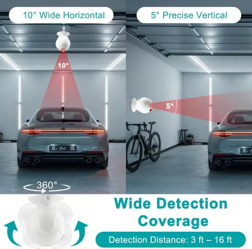 Miniatura 6 de Greencycle Timbre con sensor para negocios con voz personalizada, sensor de movimiento infrarrojo con sensor de ruido, protección bidireccional