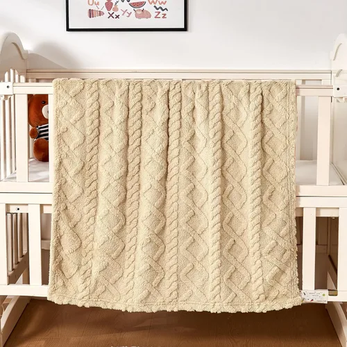 Miniatura 14 de Yurhap Manta de forro polar para bebé, a cuadros, ultra suave y acogedora para niñas y niños, manta mullida para bebés recién nacidos, regalos