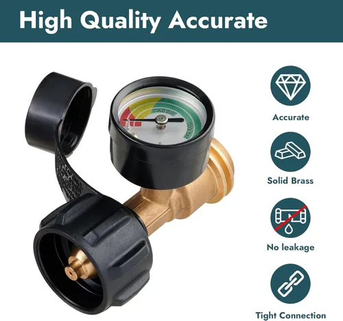 Miniatura 3 de Indicador de Nivel de Medidor de Tanque de Propano Detector de Fugas para Tanque de 5lb a 40lb, Universal para Parrilla de Gas BBQ, Cilindro