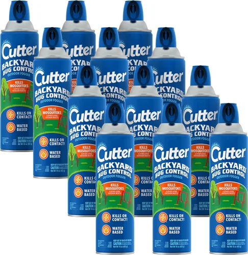 Miniatura 9 de Cutter Insecticida en aerosol para control de insectos en el patio trasero (paquete de 2), mata mosquitos, pulgas y hormigas listadas, 16 fl oz