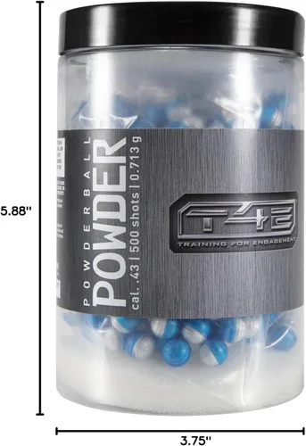 Miniatura 7 de Umarex T4E - Munición de bola de polvo de calibre .43 prémium para pistolas de paintball, 500 unidades, multicolor (bola de polvo calibre .43)