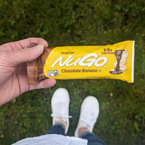Miniatura 9 de NuGo Barra de proteínas, plátano de chocolate, 0.46 oz de proteína, sin gluten, 15