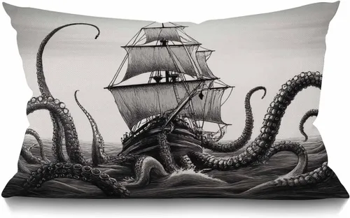 Miniatura 8 de Smooffly Funda de almohada rectangular rectangular rectangular con diseño de estrella de mar de playa y estrella de mar, funda de cojín de lino