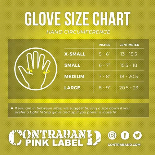 Miniatura 2 de Contraband Pink Label 5237 - Guantes de entrenamiento de diseñador para mujer, estampado de calavera de azúcar y acolchado Grip-Lock™ (amarillo, M)