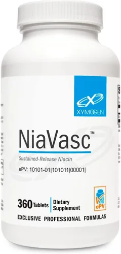 Miniatura 8 de XYMOGEN NiaVasc - Niacina de liberación sostenida de 500 mg - Apoya los lípidos en sangre saludables y el grosor normal de la íntima carótida