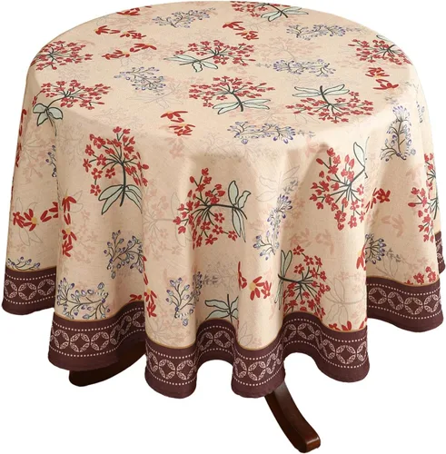 Miniatura 61 de patdrea - Mantel de lino floral, grueso, decorativo y francés para mesas rectangulares o cuadradas, para cocina y comedor, 55 x 79 pulgadas
