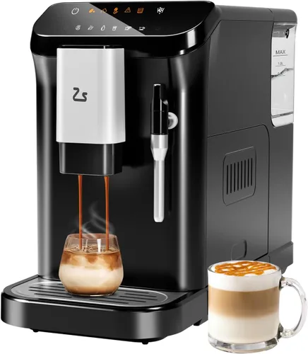 Miniatura 10 de GarveeTech Máquina de café expreso totalmente automática, máquina de café y café con espumador de leche automático, molinillo de granos espresso