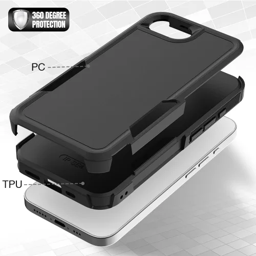 Miniatura 175 de Jeylly Funda para iPhone SE/Funda para iPhone 5S, Exterior de Plástico Duro que Absorbe Golpes + Interior de Silicona de Goma Defensor contra