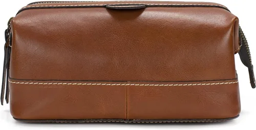 Miniatura 7 de Patricia Nash Neceser de viaje para hombres - Funda de viaje de lona para motocicleta, kit Dopp para hombres, lona de algodón encerado, bolsa