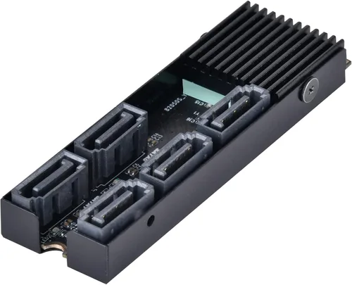 Miniatura 5 de Silverstone Tecnología ECS07 Tarjeta de expansión de almacenamiento PCIe M.2 PCIe de 5 puertos SATA Gen3 6Gbps no RAID M.2, SST-ECS07