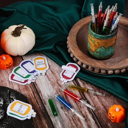 Miniatura 4 de Maitys 48 piezas de regalos para enfermeras a granel, bolígrafos de jeringa y bolsa de sangre, notas adhesivas, regalos de asistente médico