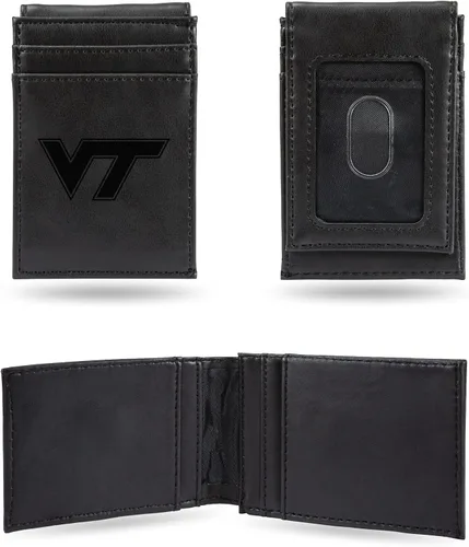 Miniatura 30 de Cartera de bolsillo frontal grabada con láser NCAA - Compacta/Cómoda/Delgada