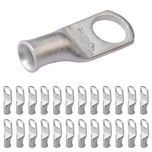 Miniatura 118 de SELTERM 5 piezas terminales de cable de cobre estañado 1/0 AWG perno de 1/2", extremos de cable de batería, terminales de anillo, conectores