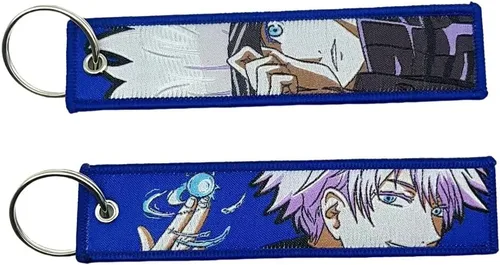 Miniatura 14 de 1 Pack Anime Etiqueta de Llavero Jet Etiqueta de Llavero Dibujos Animados Bordados con Llavero para Motocicletas Accesorios de Coche