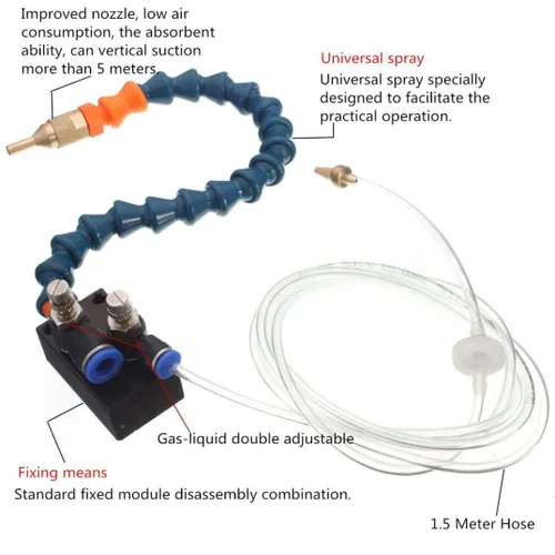 Miniatura 2 de Sistema de pulverización de lubricación de refrigerante de niebla para corte de metales Máquina rociadora de enfriamiento de grabado para tubería