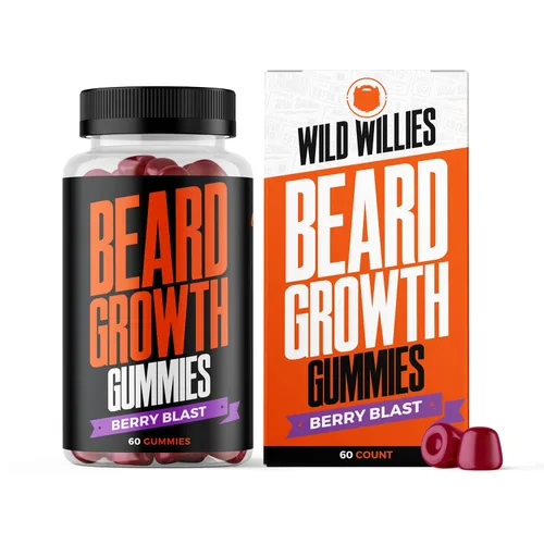 Miniatura 9 de Wild Willies Kit de crecimiento de barba todo en uno, incluye aceite de suero para aumentar la barba y suplemento para el crecimiento, cepillo