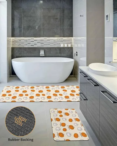 Miniatura 5 de Tapete de baño para bañera, antideslizante, de secado rápido y absorbente, de tierra de diatomeas, para fregadero de cocina, lavable, color naranja