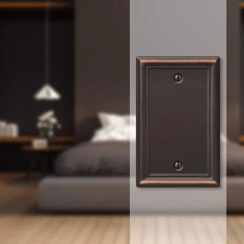 Miniatura 3 de Amerelle 149BDB - Placa de pared Chelsea, 1 en blanco, bronce envejecido (Paquete de 2)