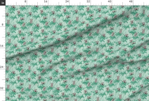 Miniatura 3 de Spoonflower Tela – Koala Bears Eucalipto Árboles Menta Oso Animal Impreso en tela Minky por The Yard – Cobijas de Bebé Coser Edredón Respaldo