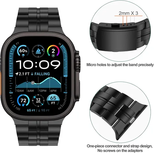 Miniatura 5 de iiteeology Correa compatible con Apple Watch Ultra 3, Ultra 2 Ultra Series 11 10 10 de 1.81 pulgadas (1.811 in) de titanio genuino para hombre