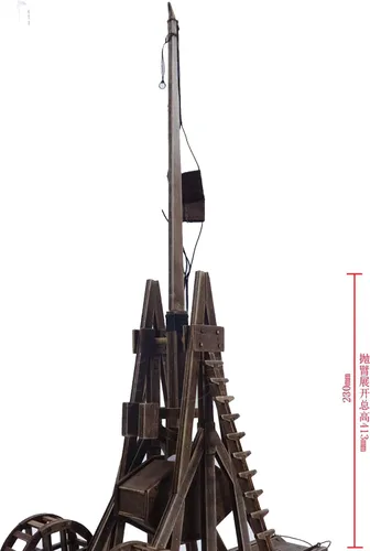 Miniatura 3 de GAWEGM Kits de construcción de modelos de madera - Kit de modelo de Trebuchet de carro antiguo - Máquina de bloques de lanzamiento, rueda giratoria