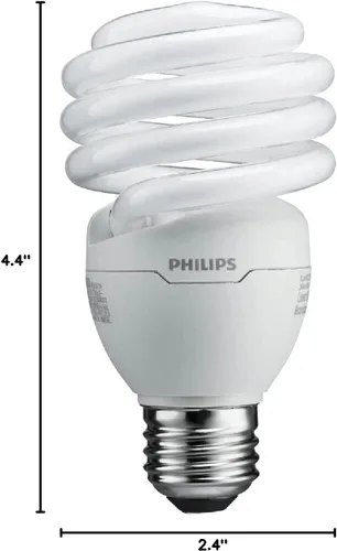 Miniatura 4 de PHILIPS LED PHILIPS 433557 - Bombilla CFL espiral de 23 W, equivalente a 100 vatios, color blanco brillante (6500 K), paquete de 4, 4