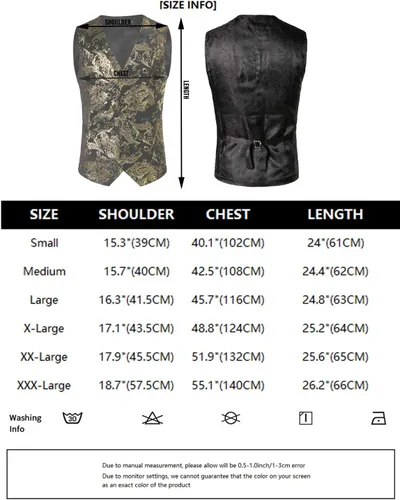 Miniatura 7 de ZEROYAA Chaleco de traje de cuello en V con estampado de cachemira metálico para hombre, chaleco de esmoquin
