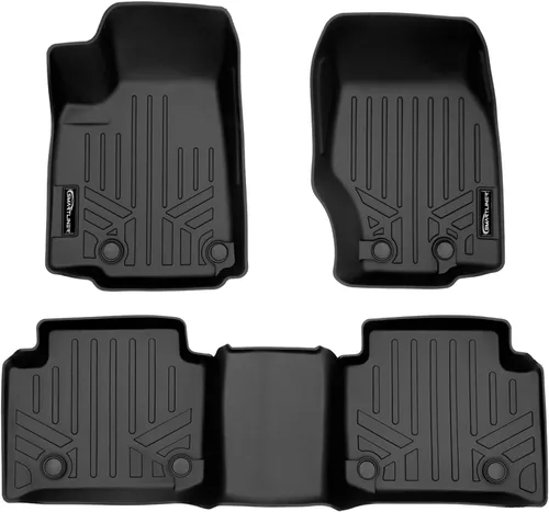 Miniatura 7 de SMARTLINER Juego de alfombrillas de primera fila para todo tipo de clima, compatibles con Jeep Grand Cherokee 4xe 2022-2025