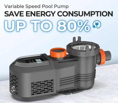 Miniatura 7 de Bomba de piscina de velocidad variable de 3 HP de 220-240V, Bomba de piscina para piscinas enterradas, 11359 GPH de alto caudal potente autoprimante