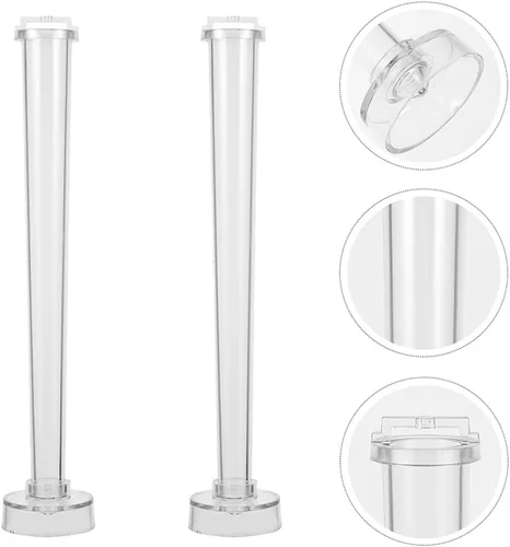 Miniatura 5 de EXCEART Molde de vela cónico de 2 unidades de 10.43 x 2.04 x 2.04 pulgadas, molde de plástico transparente para hacer velas cónicas