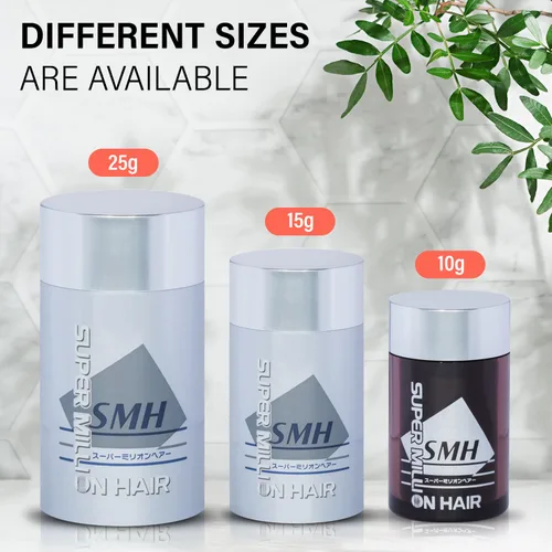 Miniatura 9 de Super Million Hair Fibras de construcción – 0.55 onzas (0.53 oz) (blanco), espesante para cabello adelgazante, polvo natural, agua, viento, a prueba